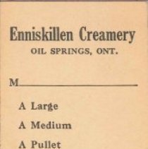 Omc 2015.012.001 Enniskillen Creamery Slip